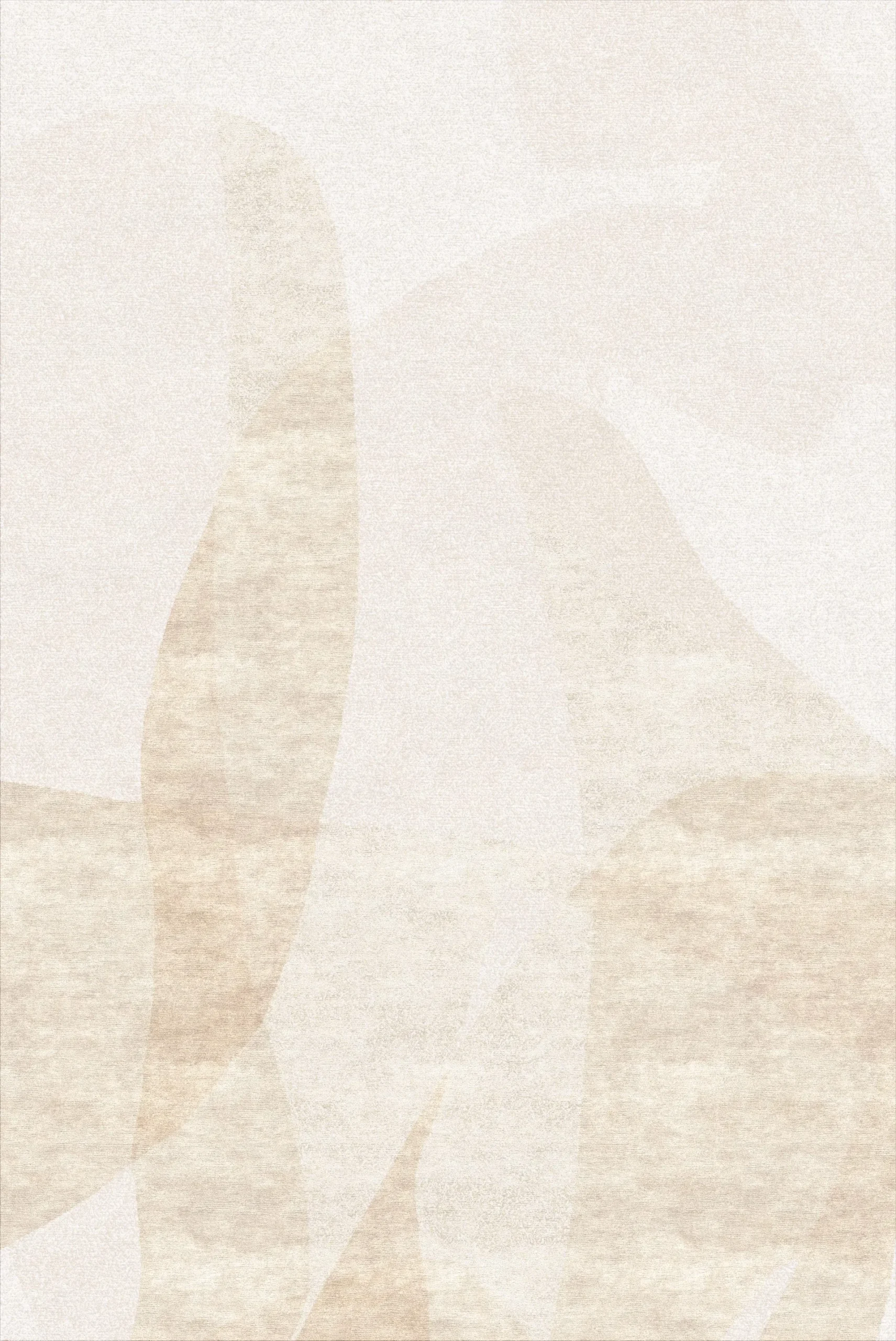 Luxury hand-knotted rug in soft peach tones with abstract tonal movement and layered texture, showcasing Northwest 35 craftsmanship.